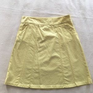 Old navy yellow A-line skirt size 4.